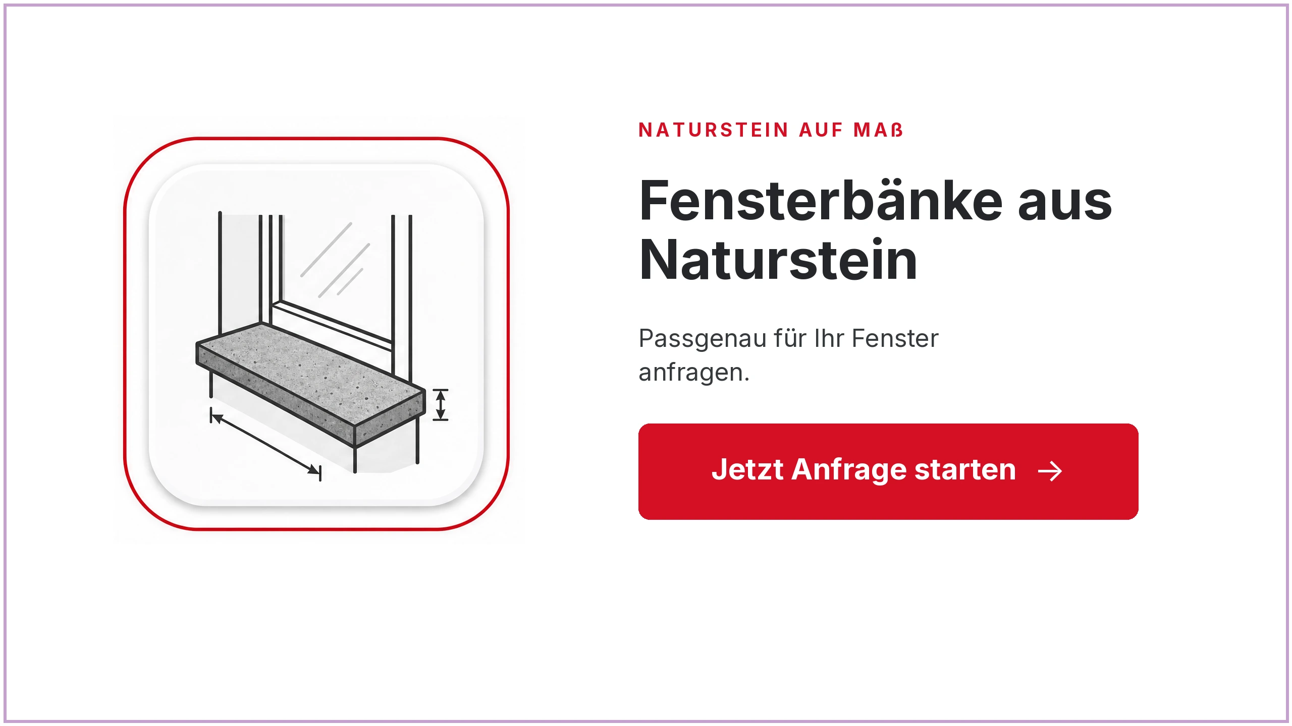 Naturstein-Fensterbänke nach Maß anfragen