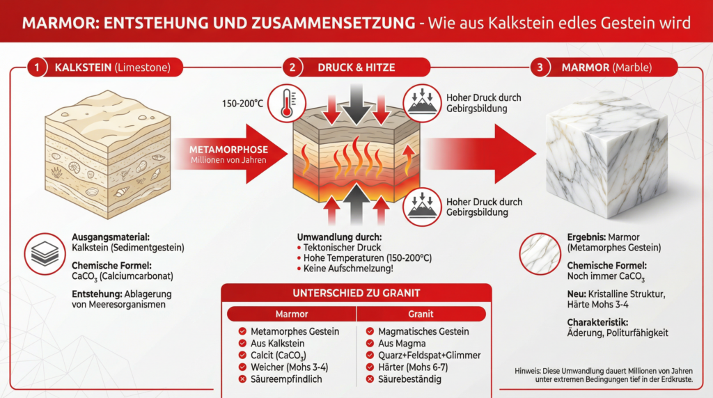 Marmor Entstehung Infografik