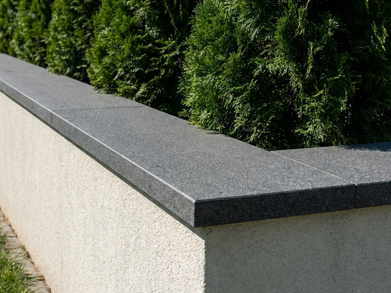 mauer abdeckplatten aus padang dunkel 3cm dick oberflaeche matt geschliffen