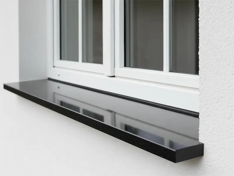 Nero Assoluto Außenfensterbank poliert in 3 cm Stärke, maßgefertigt